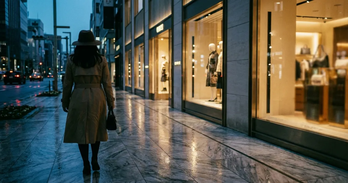 銀座ブティックのショーケース